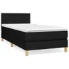 vidaXL Boxspringbett mit Matratze Schwarz 100x200 cm Stoff Produktbild-Vorschau 10
