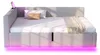 Boxspringbed 90 x 200 cm met LED-verlichting, 2 USB-poorten Productafbeelding-voorbeeld 9