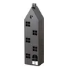 Boltze Gruppe Alba Laterne Haus schwarz 66-96cm 2tlg Produktbild-Vorschau 1