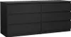 Naia Kommode 6 Schubladen schwarze Struktur. Produktbild-Vorschau 4