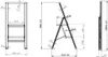 Technical drawings of a step ladder with dimensions and measurements. Podgląd zdjęcia produktu