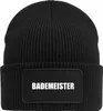Huuraa Beanie Bademeister Schriftzug Black doppellagige Produktbild-Vorschau 1