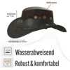 Country Luxus Western Cowboy Hut Reiten Leder Sonnenhut Produktbild-Vorschau 2