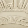 Elastischer Velvet-Stuhlbezug in Beige für verschiedene Produktbild-Vorschau 4