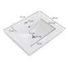 A diagram showing the dimensions of a white ceramic sink. Voir les images du produit