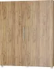 A closed wardrobe with two doors, featuring a wood grain texture. Anteprima dell’immagine prodotto