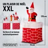 MONZANA® Père Noël gonflable cheminée 178 cm éclairage LED Voir les images du produit 4