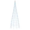 vidaXL Sapin de Noël à LED pour mât de drapeau 550 LED bleu Voir les images du produit 4