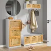 SoBuy Schuhschrank FSR108-WN in skandinavischem Design mit Garderobe Produktbild-Vorschau