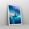 Gerahmtes Poster - Rahmen in heller Eiche - Surfen Frau Produktbild-Vorschau 8