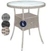 CASARIA® Tavolo Rotondo da Giardino Polyrattan Ø 60 Piano Anteprima dell’immagine prodotto 1