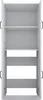 An open white cabinet with shelves, shown from the front. Produktbild-Vorschau