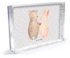 Mr. & Mrs. Panda Bilderrahmen Bär und Hase Umarmen - Grau Produktbild-Vorschau 1
