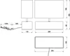 Technical drawing with dimensions of a table lamp. Produktbild-Vorschau