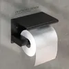 Toilettenpapierhalter mit Ablage, Edelstahl WC-Rollenhalter Produktbild-Vorschau 1