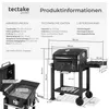 tectake® Holzkohlegrill Florian 110 x 64 x 104 cm, untere Produktbild-Vorschau 5