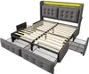 Bett 160x200cm mit 4 Schubladen, Stauraumbett mit Produktbild-Vorschau 8
