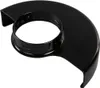 A black metal angle grinder guard is shown on a white background. Produktbild-Vorschau