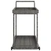 The Living Store Barwagen Grau 100x45x83 cm Poly Rattan Produktbild-Vorschau 4