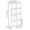 vidaXL Rozdeľovač miestností Sonoma dub 69,5x29x137,5 cm Náhľad obrázku produktu 7