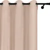 Fertig Vorhang aus Velours mit Ösen 140x230 cm Beige Produktbild-Vorschau 4