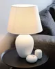 BELIANI stolná lampa biela keramika 52 cm látkové tienidlo Náhľad obrázku produktu 2