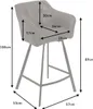 riess-ambiente Retro Barstuhl LOFT 100cm antik grau Produktbild-Vorschau 12