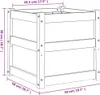 vidaXL Pflanzkübel Wachsbraun 50x50x50 cm Massivholz Kiefer Produktbild-Vorschau 7