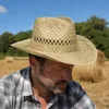 Strohhut aus natürlichem Stroh für Erwachsene – Sommerhut Produktbild-Vorschau 3