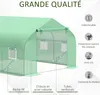 Outsunny Serre Tunnel de Jardin 10,5 m² dim. 3,5L x 3l x 2H Voir les images du produit 3