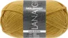 A ball of yellow yarn with a label on it. Produktbild-Vorschau