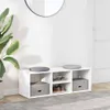 vidaXL Schuhbank Weiß 102x35x35 cm Holzwerkstoff Produktbild-Vorschau 2