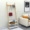Garderobe Garderobenständer Kleiderständer Schuhregal Holz Produktbild-Vorschau 6