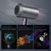 A close-up of a hairdryer with three inset diagrams illustrating its features. Produktbild-Vorschau