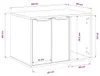 vidaXL Cestino Bianco 60x40x40 cm Materiale a base di legno Anteprima dell’immagine prodotto 8