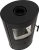 A black steel wood-burning stove is shown from a high angle against a white background. Anteprima dell’immagine prodotto