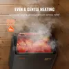 A sauna heater with hot stones emitting steam, set against a wooden sauna wall. Anteprima dell’immagine prodotto