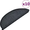 vidaXL Koberčeky na schodíky 10 ks 56x17x3 cm antracitové Náhľad obrázku produktu 1