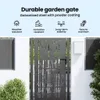 vidaXL Cancello da giardino Nero 110 x 205 cm Acciaio Anteprima dell’immagine prodotto 5