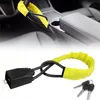 A car steering wheel lock and keys are shown in a collage. Podgląd zdjęcia produktu