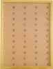 The back of a gold picture frame with a brown backing board covered in a repeating pattern of recycling symbols. Voir les images du produit