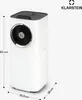 A white portable air conditioner with dimensions indicated by lines and text. Produktbild-Vorschau