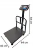 A digital platform scale with dimensions indicated. Produktbild-Vorschau