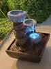 Zimmer-Tischbrunnen mit LED Beleuchtung Kaskaden Produktbild-Vorschau 1