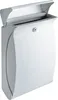 A white mailbox with its lid open, mounted on a wall. Produktbild-Vorschau