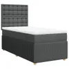 vidaXL Boxspringbett mit Matratze Dunkelgrau 90x190 cm Produktbild-Vorschau 2