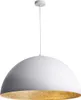 Dekorativní závěsná lampa bílá a zlatá kulatá kopule 50 cm Náhled obrázku produktu 1