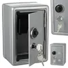 Spardose Tresor mit Schlüssel silber 12x18x10cm Metall Produktbild-Vorschau 5