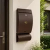 Briefkasten FEINZ 46 X 25 cm Braun Wetterfest Abschließbar Produktbild-Vorschau 3