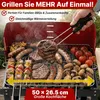 Holzkohlegrill mit Rädern und Ablagen – Grillwagen 50×26,5 Produktbild-Vorschau 6